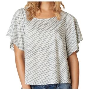 Prana White and Gray Blouse